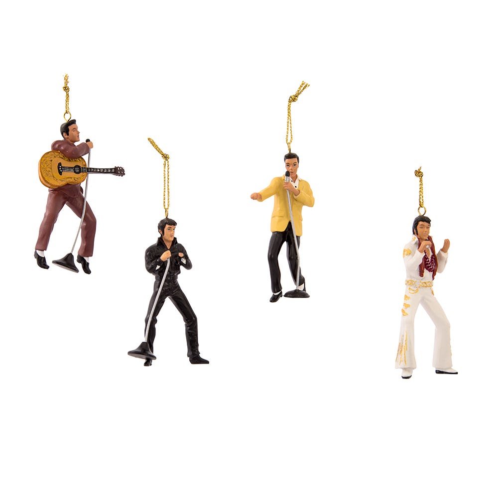 Kurt Adler 2.5-Inch Resin Elvis Presley 4-Piece Set