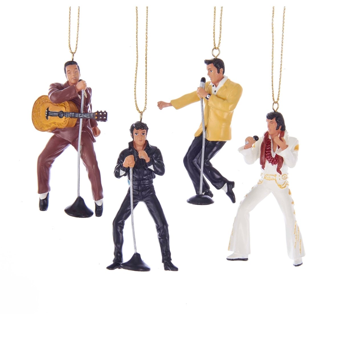Kurt Adler 2.5-Inch Resin Elvis Presley 4-Piece Set