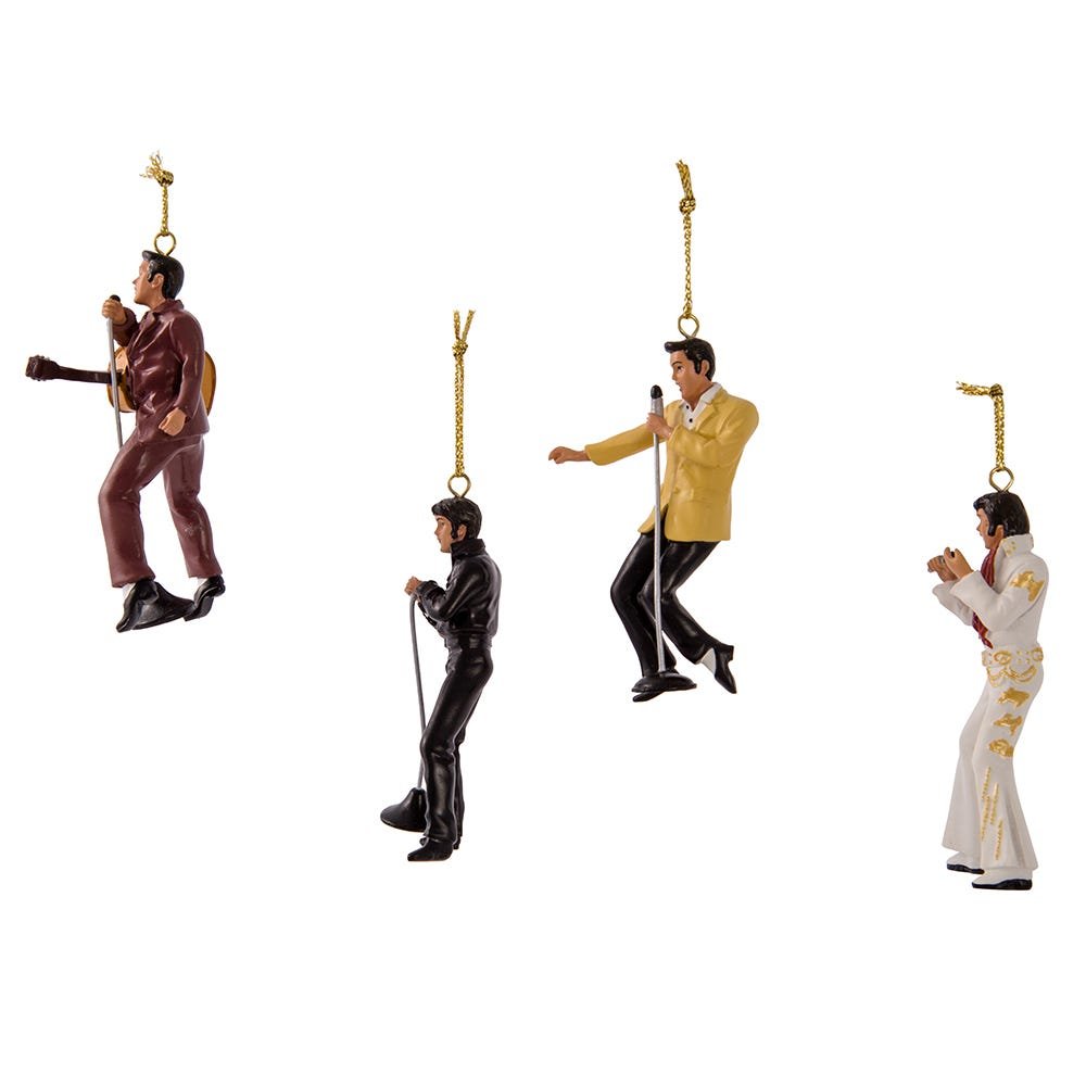 Kurt Adler 2.5-Inch Resin Elvis Presley 4-Piece Set