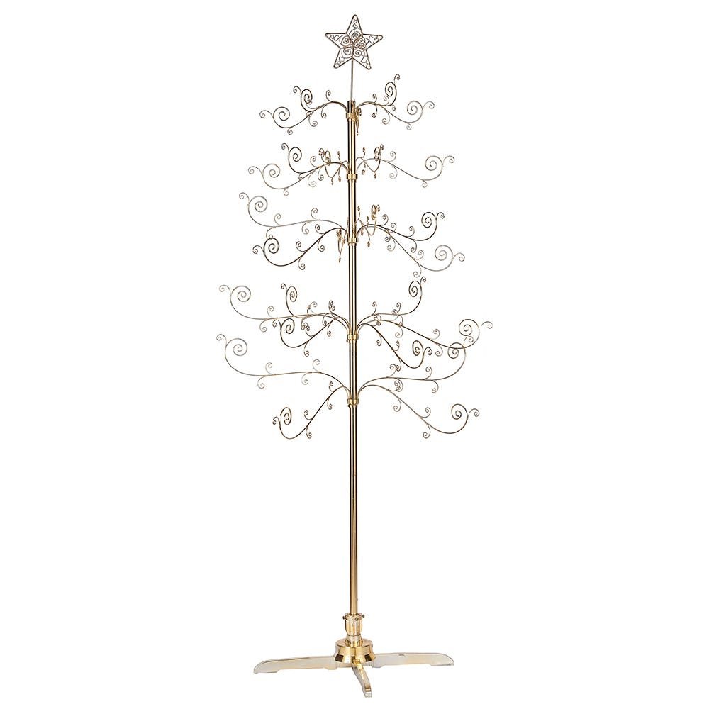 Kurt Adler 76-Inch Revolving Gold Metal Tree