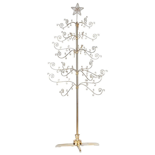 Kurt Adler 76-Inch Revolving Gold Metal Tree