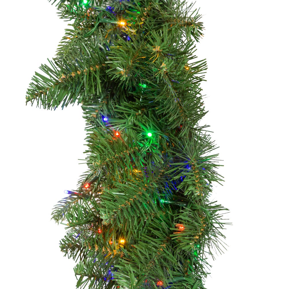 Kurt Adler 9-Foot Pre-lit Multicolored LED Noble Fir Garland