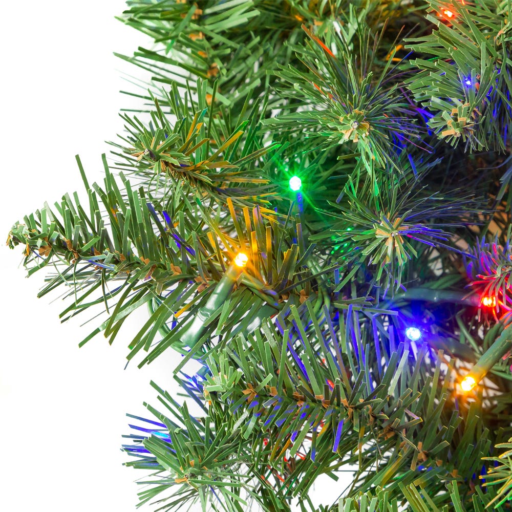 Kurt Adler 9-Foot Pre-lit Multicolored LED Noble Fir Garland