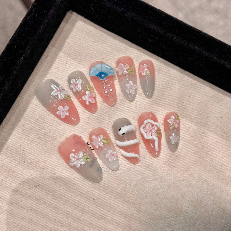 0937- Handmade press on nails