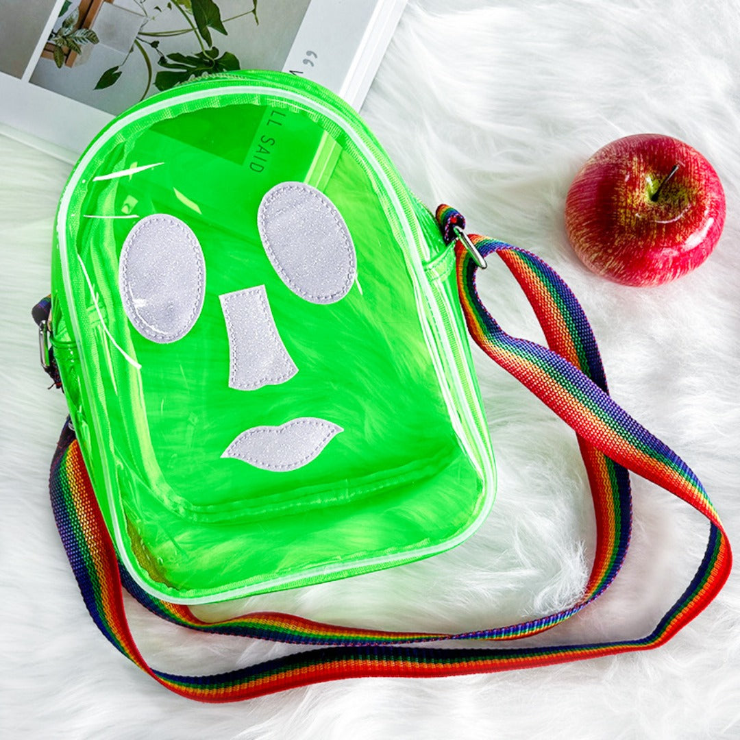 Funny Fashion PVC Jelly Bag, Shoulder Small Square Bag, Crossbody Bag Portable, Travel Shoulder Bag