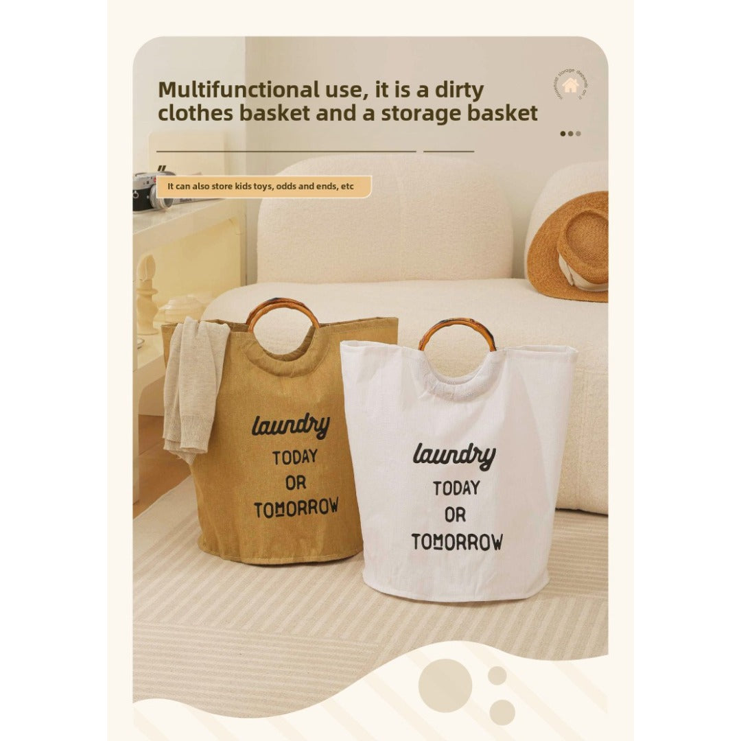 Tote laundry basket household, large capacity