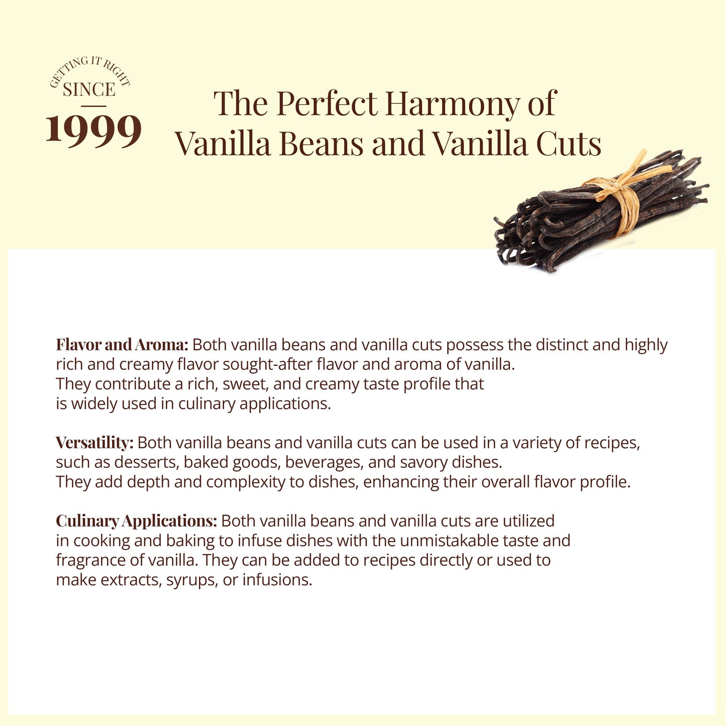 Premium Vanilla Cuts - 1 lb. Cut from Whole Vanilla Beans Grade B