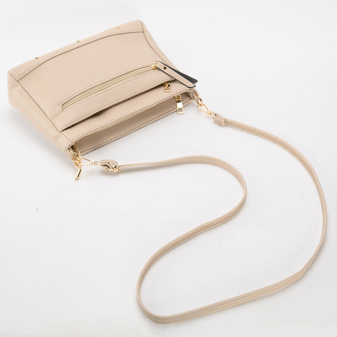 Stylish and simple shoulder Crossbody bag, women's small versatile zipper crossbody purse, stylish small square bag
