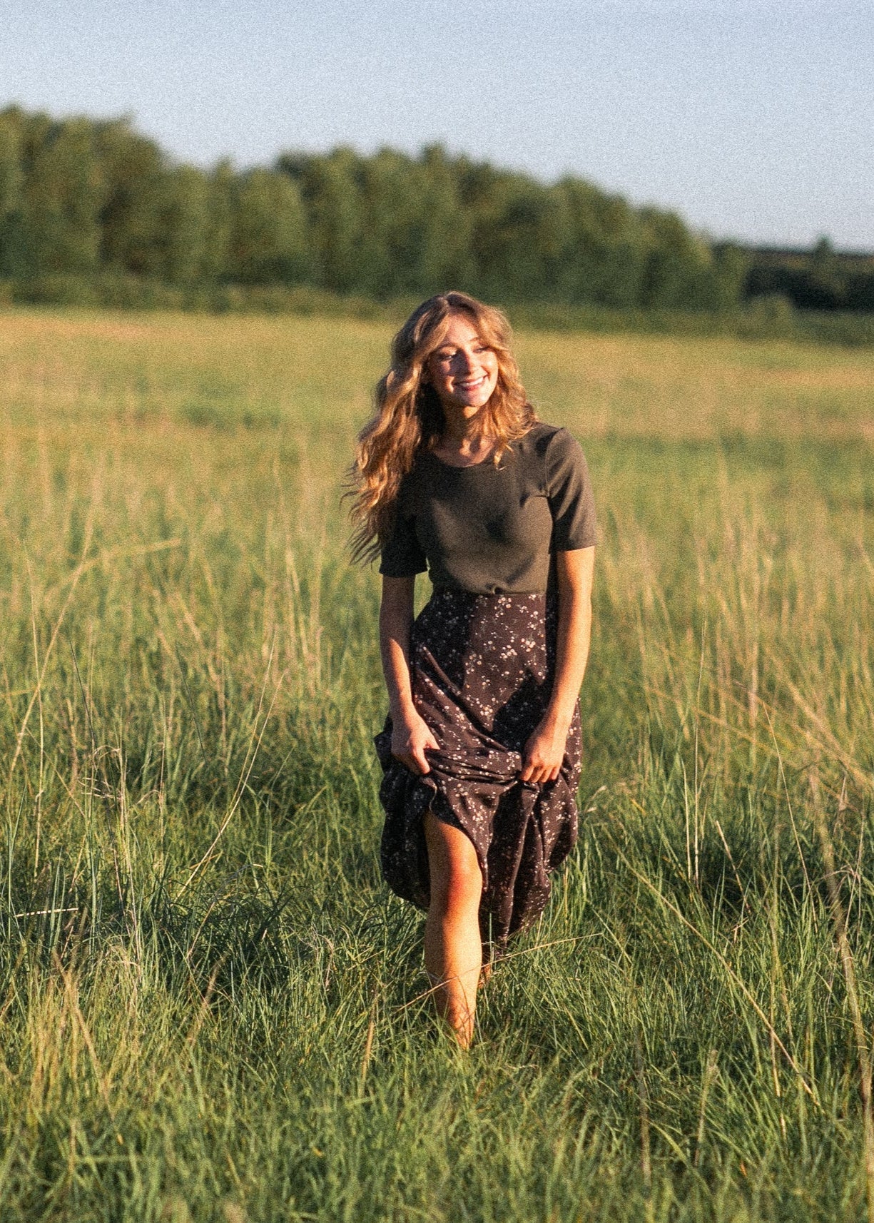 Ribbed Half Sleeve Tee