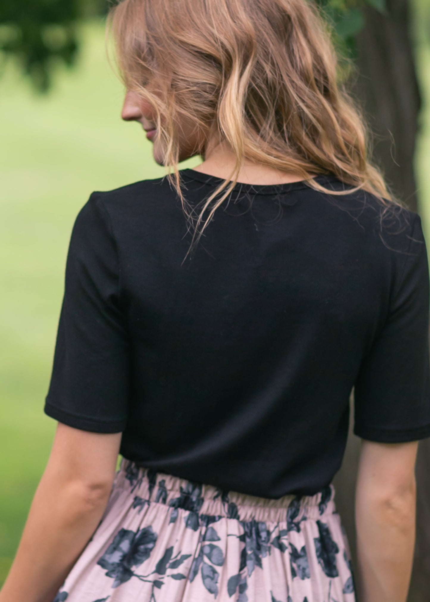 Ribbed Half Sleeve Tee