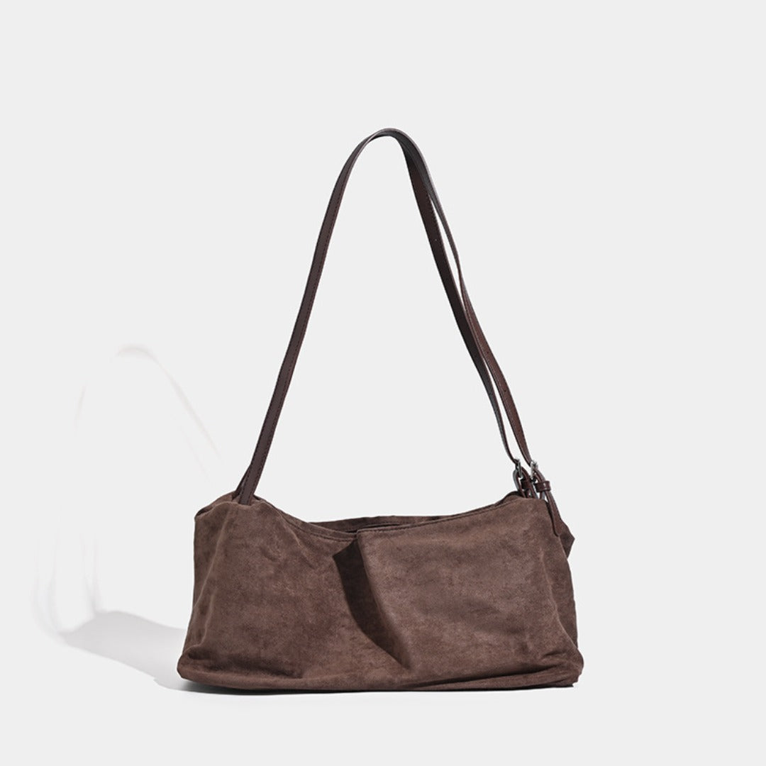 Vintage matte hobo bag, large capacity pillow bag, commuter versatile shoulder crossbody bag