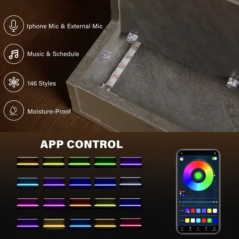 LED Liquor Bottle Display Shelf – App & Remote-Controlled Bar Stand 38-Inch