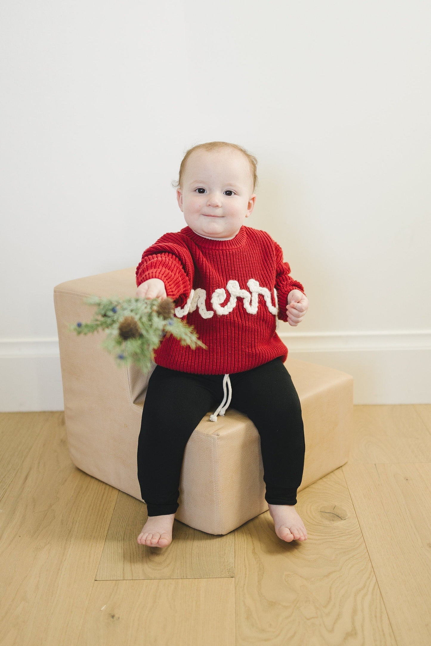 Merry Hand Embroidered Sweater *0-3 & 3-6 months left