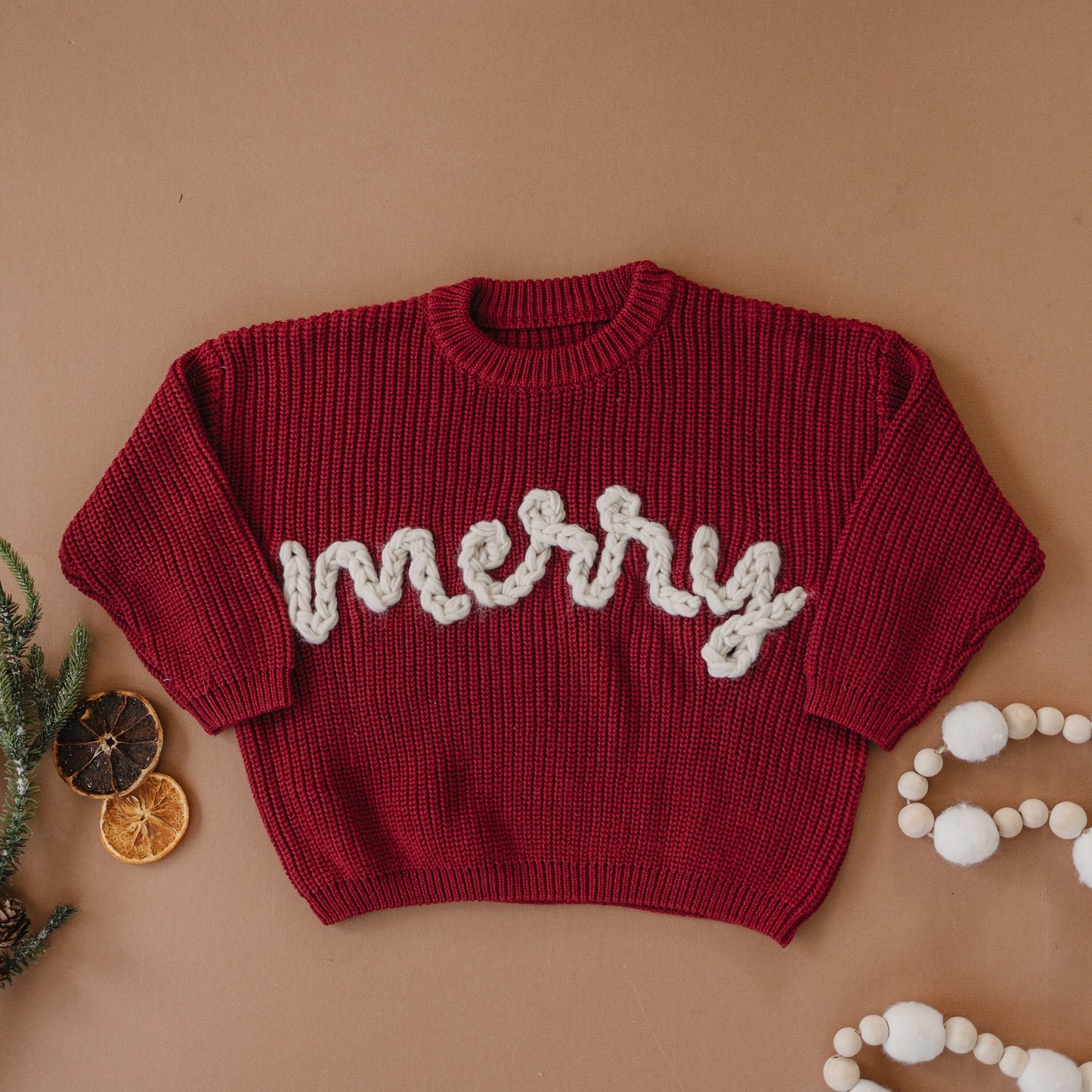 Merry Hand Embroidered Sweater *0-3 & 3-6 months left