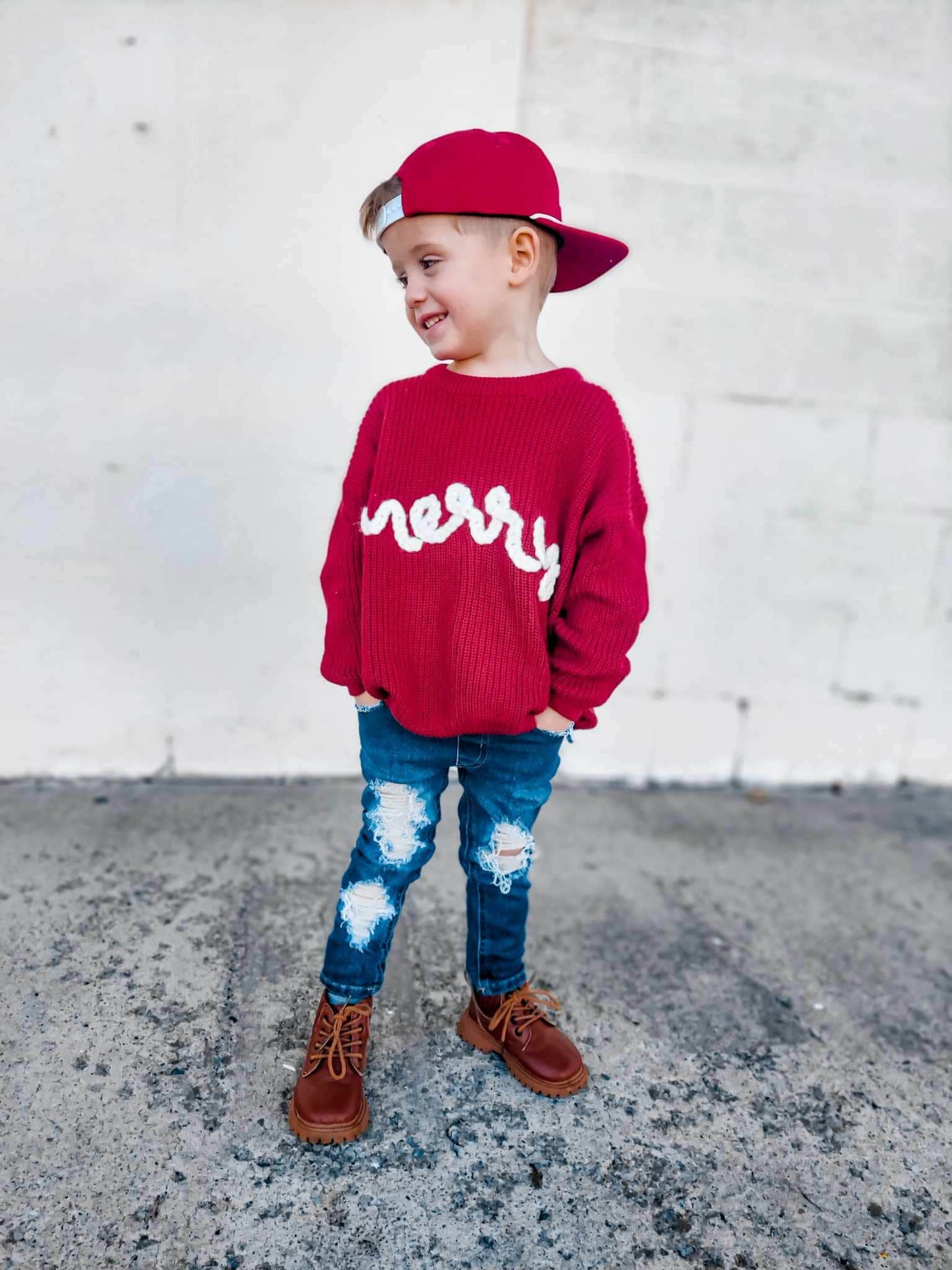 Merry Hand Embroidered Sweater *0-3 & 3-6 months left