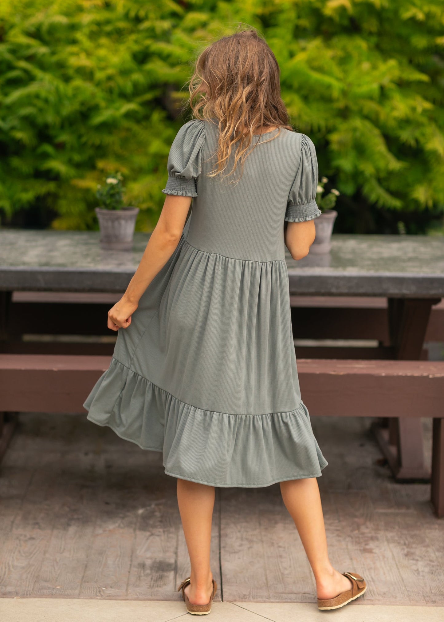 Short Sleeve Midi Dress