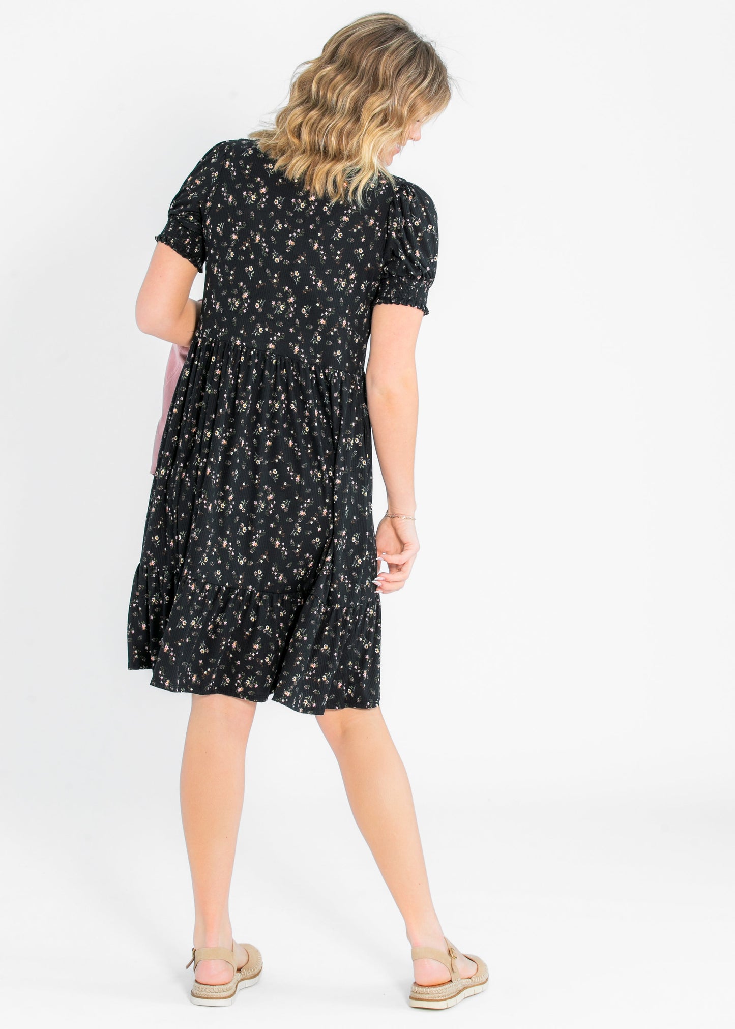Short Sleeve Midi Dress
