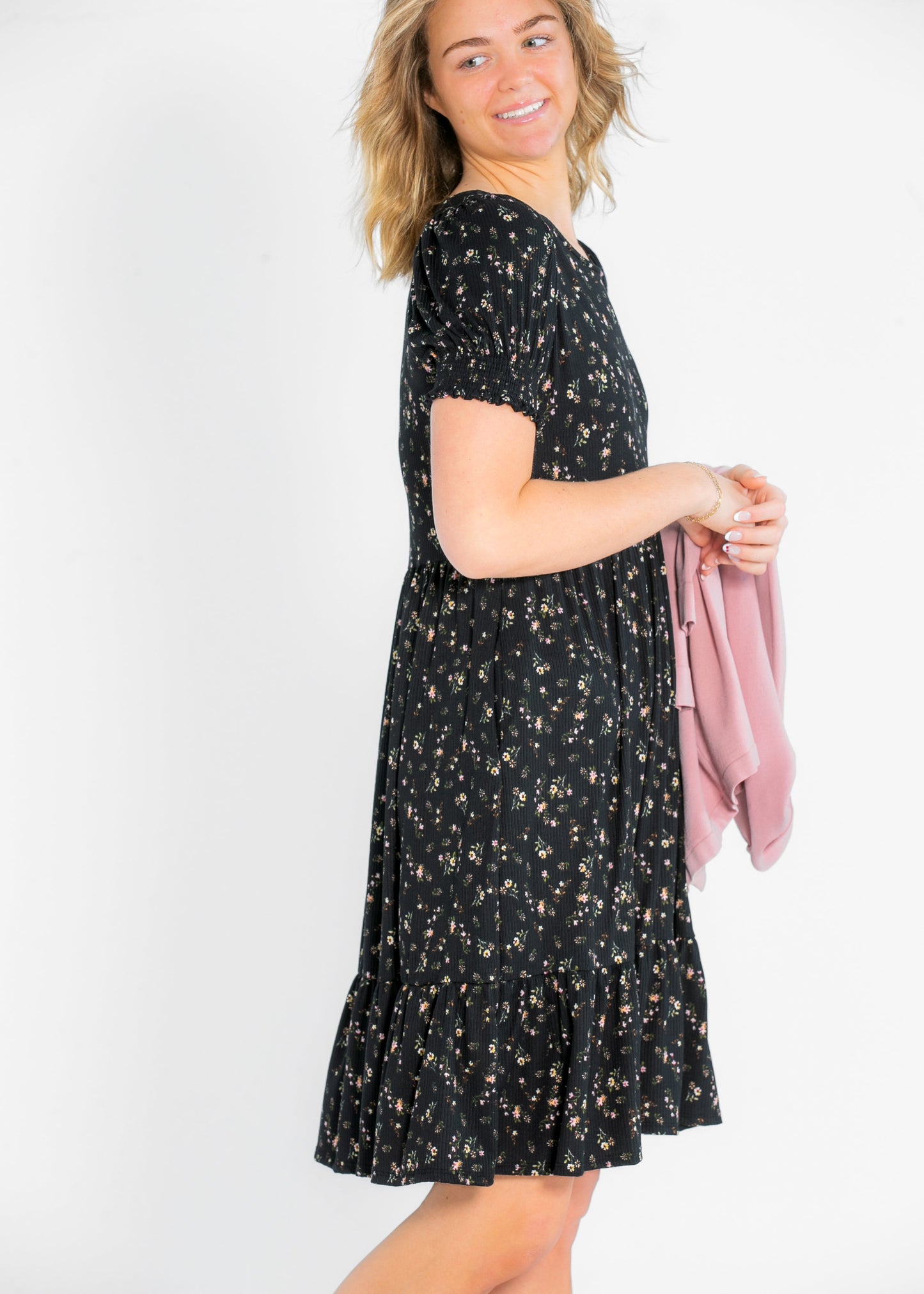 Short Sleeve Midi Dress