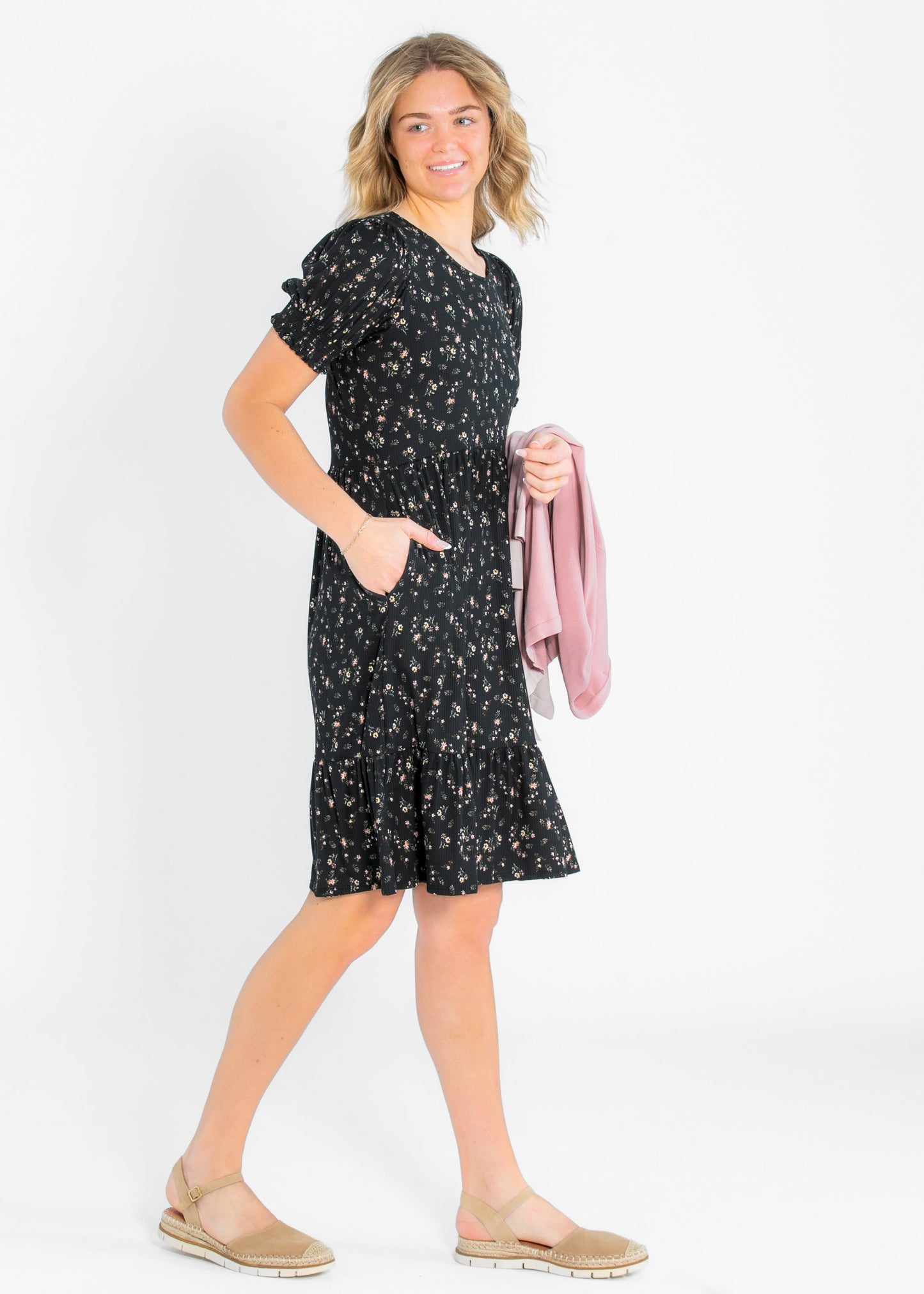 Short Sleeve Midi Dress