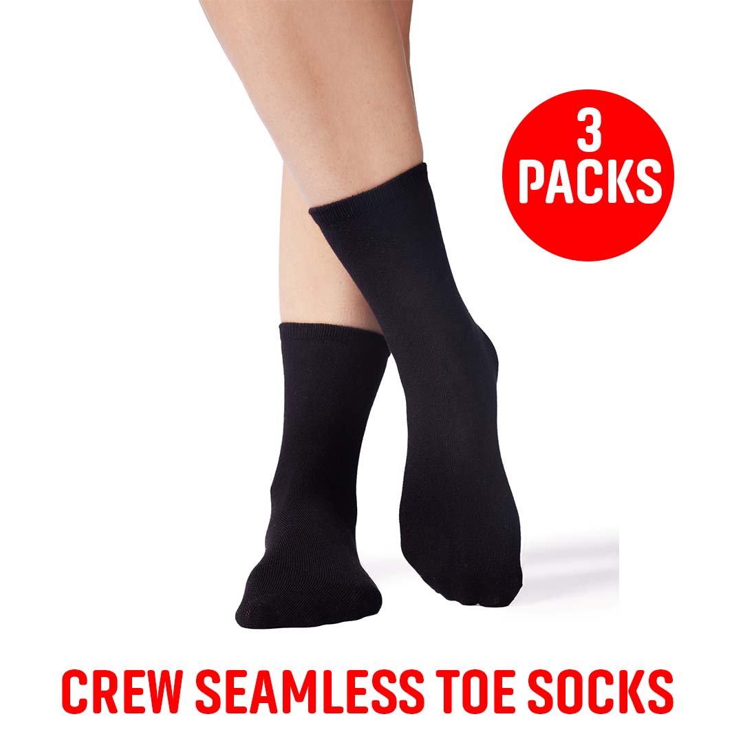 SmoothToe™ Essentials Crew – Seamless Toe Sensory-Friendly Socks 3-Pack