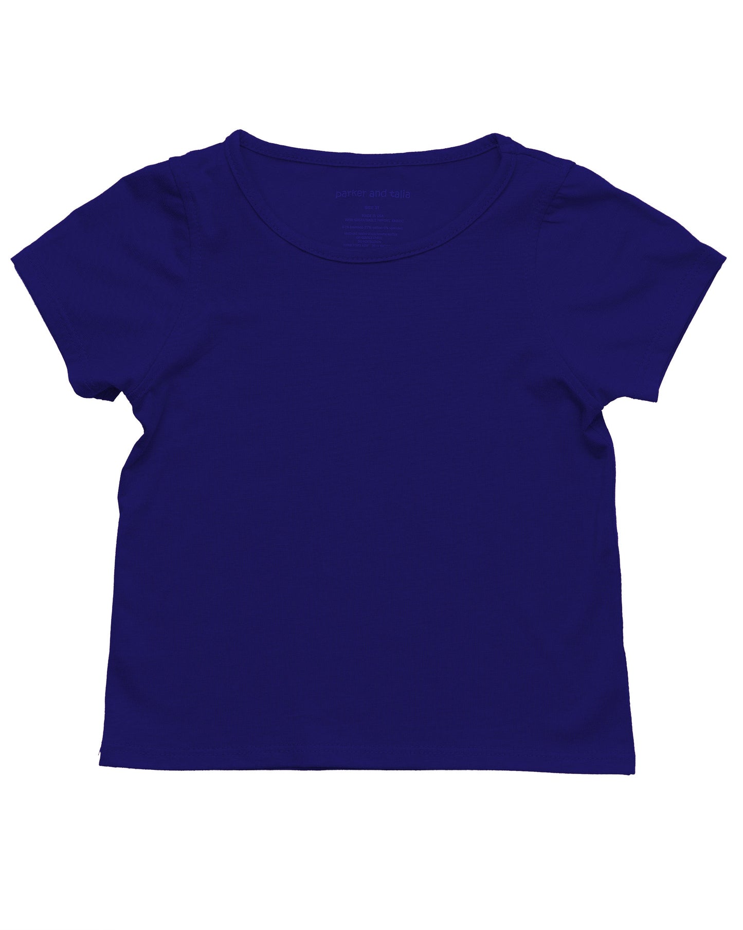 The Everday Sensory Friendly Navy Tee w Chewy Necklace- *actual chewy necklace design may vary, but color will match tee*