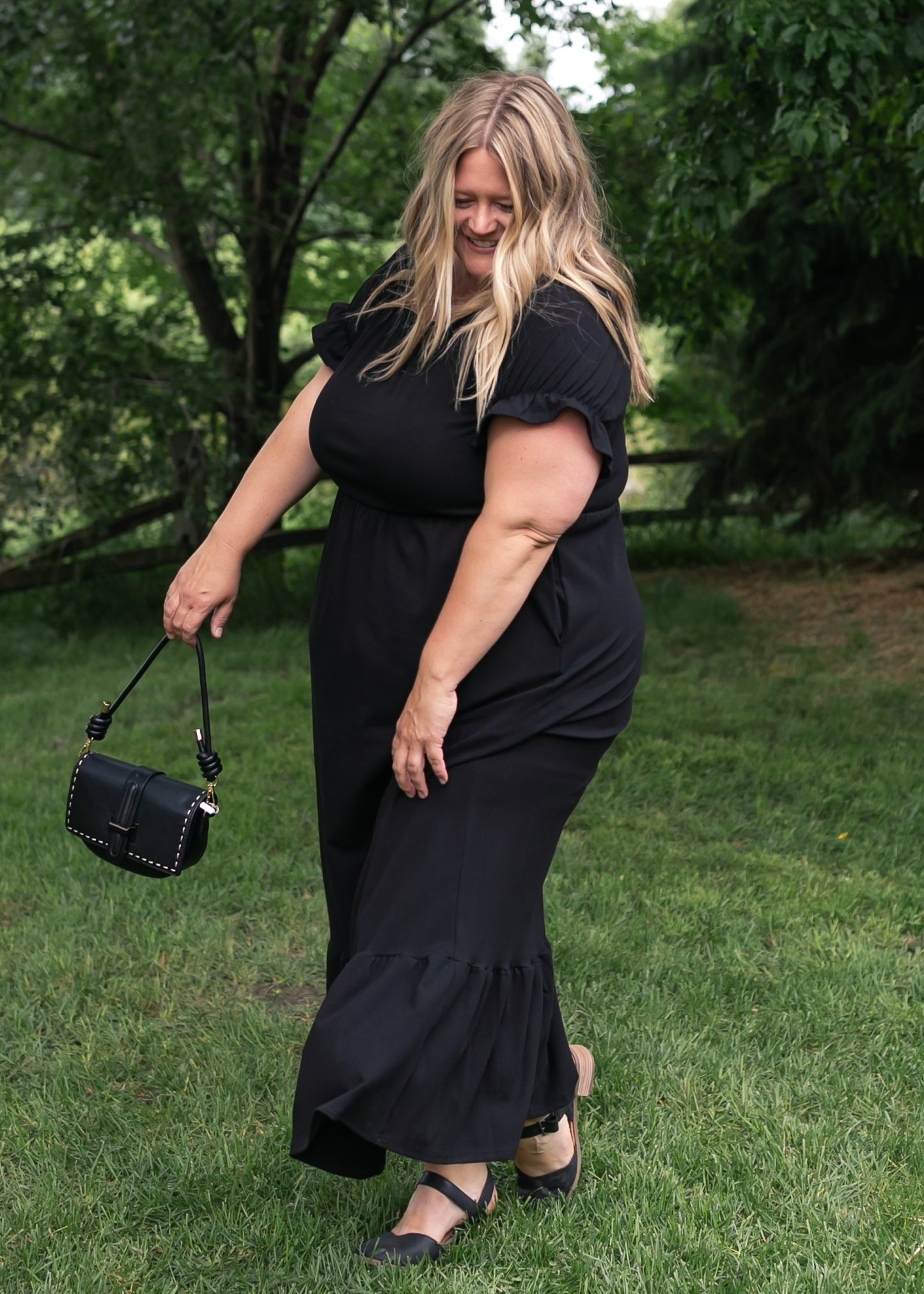 Puff Sleeve Maxi Dress