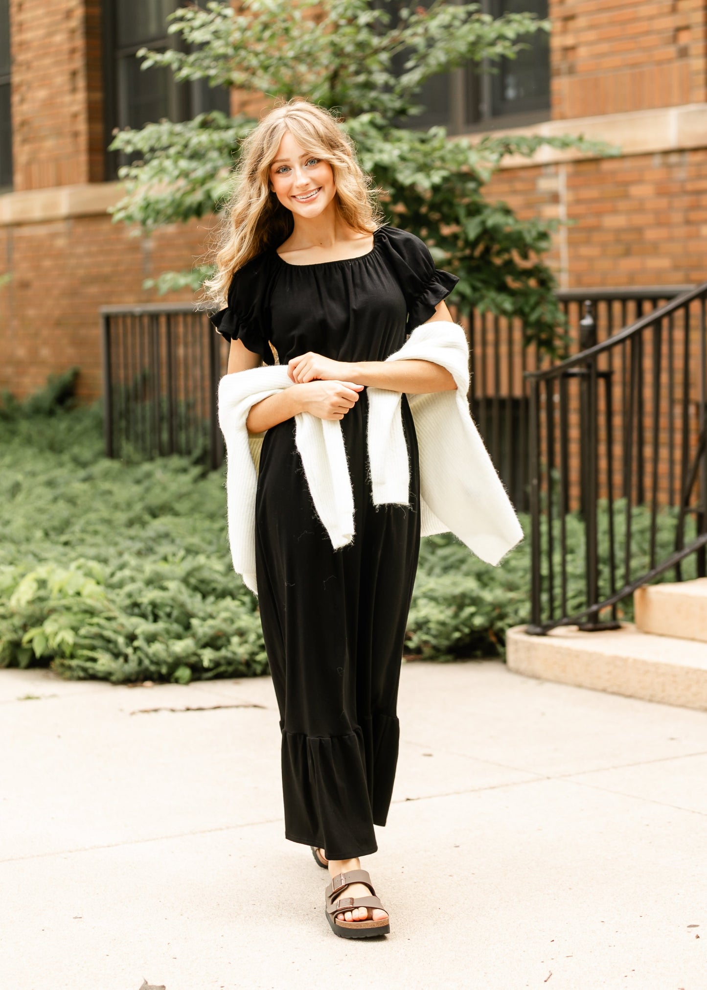 Puff Sleeve Maxi Dress