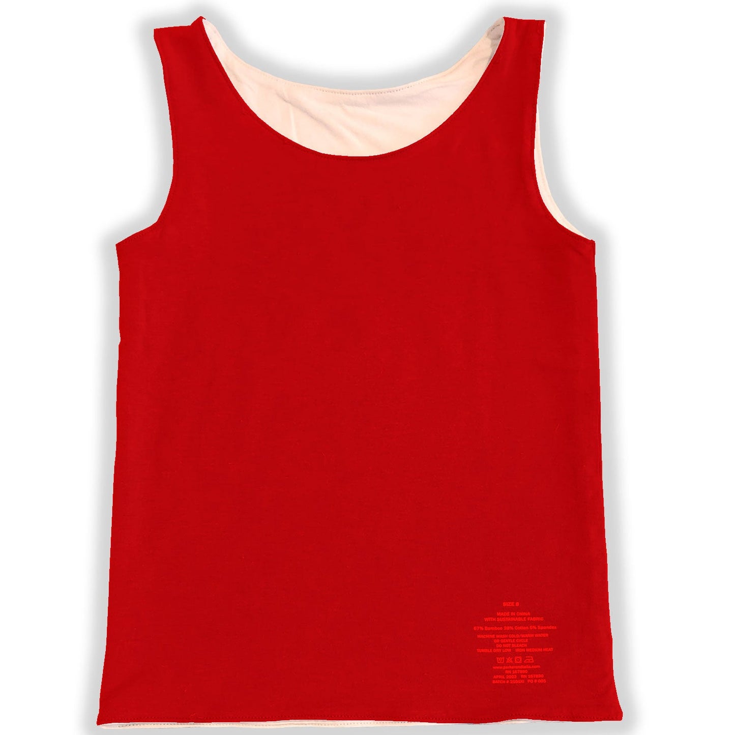 The Sensory Compression Comfort Reversible Tank - Red/White